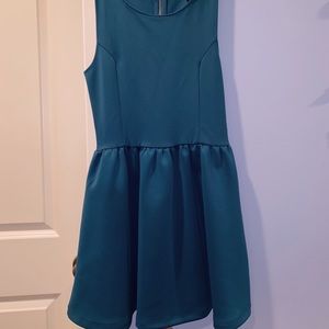 Blue skater girl dress
